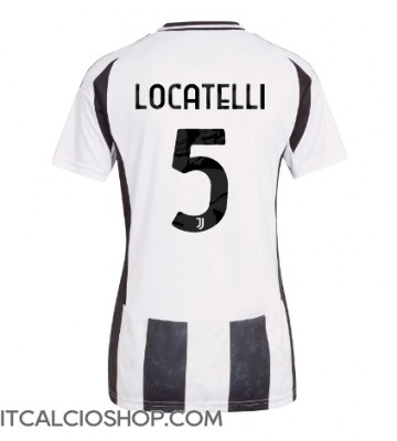 Juventus Manuel Locatelli #5 Prima Maglia Femmina 2024-25 Manica Corta